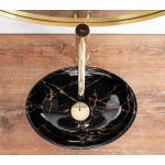 Накладной умывальник Rea Sofia Mini Black Marble Shiny Накладной умывальник Rea Sofia Mini Black Marble Shiny